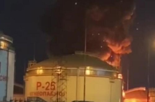 Krasnodar diyarında neft məhsulları rezervuarı alışıb, dron zərbəsi olduğu iddia olunur