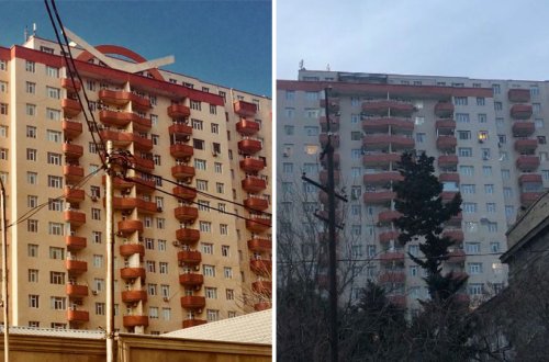 Bakıda 17 mərtəbəli binanın 18-ci mərtəbəsi tikildi - 