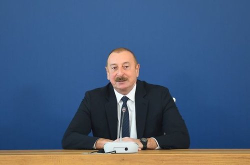İlham Əliyev Şuşada Heydər Əliyevin 100 illik yubileyinə həsr olunmuş beynəlxalq konfransda - CANLI YAYIM