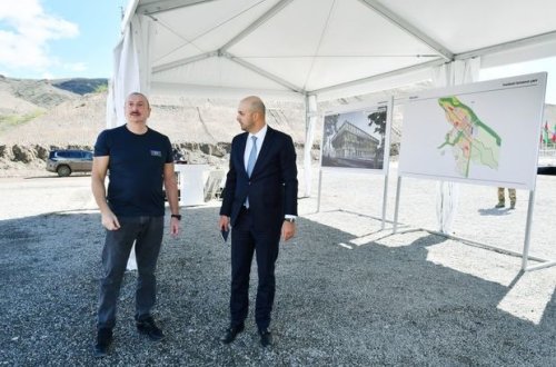 Qubadlı şəhərində ilk yaşayış məhəlləsinin təməli qoyulub - FOTO