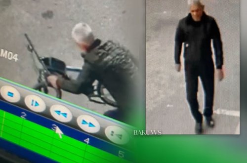 Bakıda kuryerin velosipedi oğurlandı - ANBAAN VİDEO
