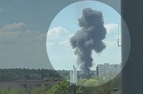 Bryanskda helikopter qəzaya uğradı - Video