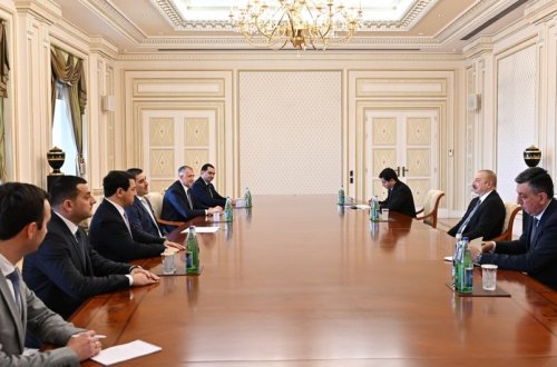 Azərbaycan Prezidenti Gürcüstan parlamentinin sədrini qəbul edib - YENİLƏNİB