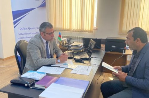 Quba, Qusar, Xaçmazda bir qrup müharibə iştirakçısı və şəhid ailə üzvlərinə hüquqi konsultasiya xidmətləri göstərilib