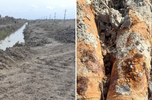 Salyanda partlamamış mərmilər tapılıb