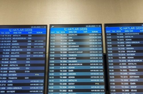 Qeyri-sabit hava şəraiti səbəbindən İstanbuldan bir neçə şəhərə təyyarə reysləri təxirə salınıb