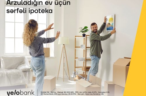 Yeni eviniz Yelo Bank-dan olsun
