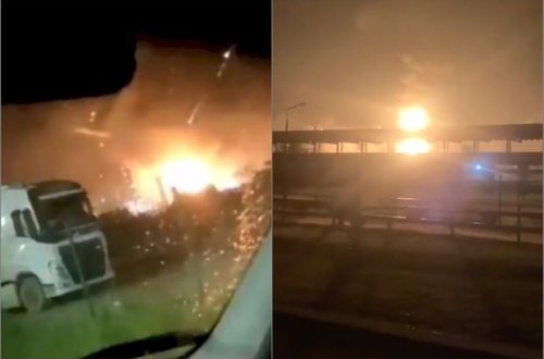 Rusiyada neft emalı zavodunda yanğın olub - VİDEO