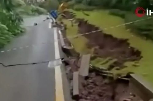 Çində yollarda çatlar əmələ gəlib: 3 mindən çox insan təxliyə EDİLİB