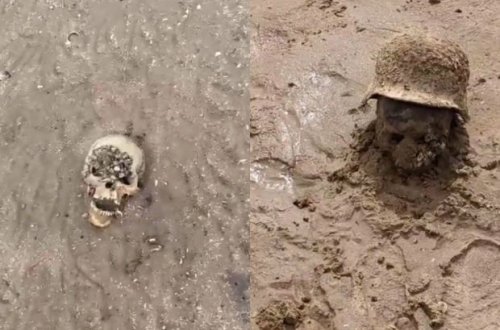 Ukraynada su altında qalan ərazilərdə İkinci Dünya müharibəsindən qalan insan skeletləri üzə çıxdı - VİDEO