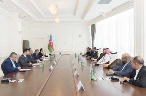 Nazir Məcnun Məmmədov Səudiyyə Ərəbistanı nümayəndə heyəti ilə görüşüb