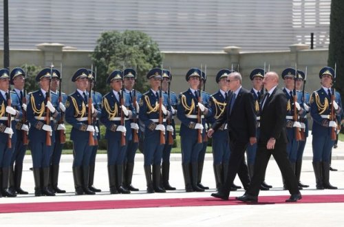 Rəcəb Tayyib Ərdoğanın rəsmi qarşılanma mərasimi olub - YENİLƏNİB + VİDEO