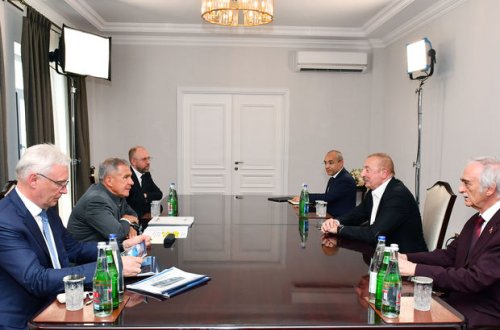 Prezident İlham Əliyev Rüstəm Minnixanovla görüşüb - YENİLƏNİB + FOTO