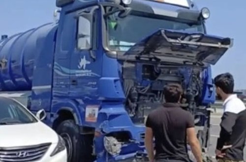 Bakı-Qazax yolunda 13 avtomobil bir-birinə belə dəydi (FOTO/VİDEO)