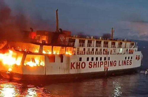 Filippində 120 sərnişini olan bərədə yanğın baş verib