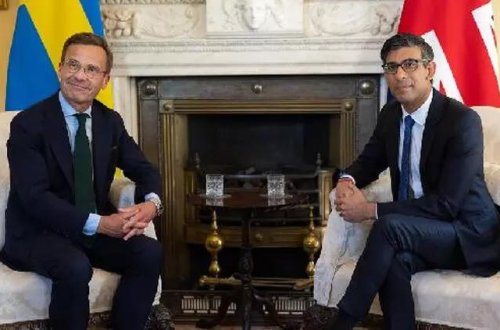 İsveçin baş naziri Kristersson britaniyalı həmkarı Sunak ilə görüşüb