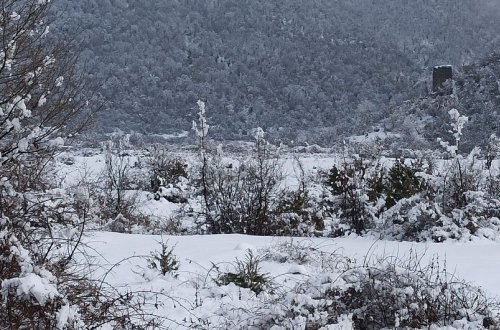 Şahdağa qar yağıb - FAKTİKİ HAVA