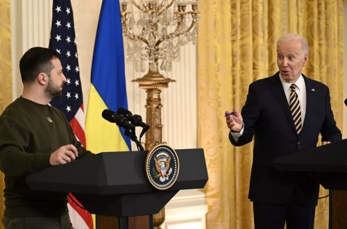 ABŞ prezidenti Bayden Ukrayna prezidenti Zelenski ilə görüşüb