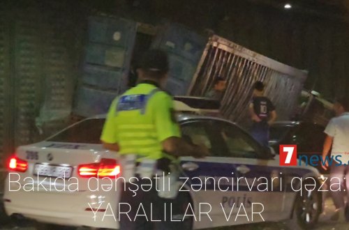 Bakıda dəhşətli zəncirvari qəza: YARALILAR VAR (VİDEO)