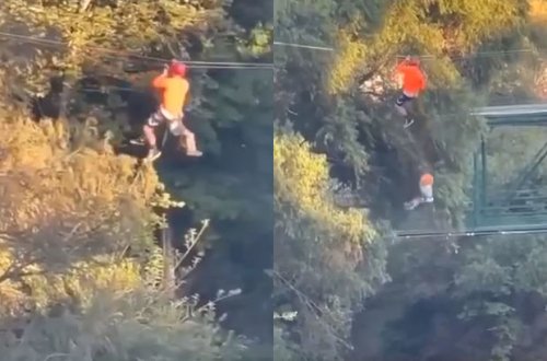 Meksikada əyləncə parkında qorxunc hadisə: Azyaşlı hündürlükdən yıxıldı - VİDEO