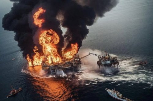 Meksika körfəzində neft platformasında güclü yanğın: Ölən və yaralananlar var - VİDEO