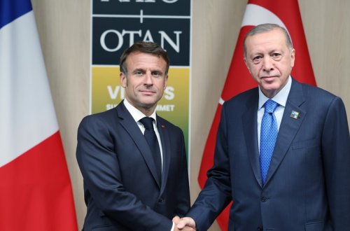 Rəcəb Tayyib Ərdoğan Emmanuel Makronla görüşüb