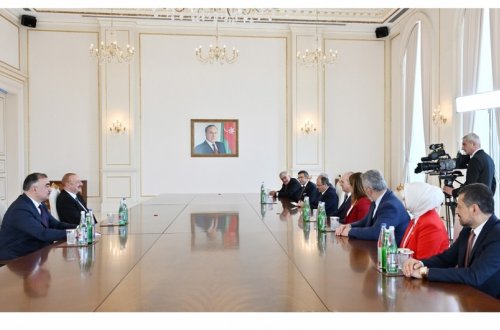 İlham Əliyev Türkiyə Böyük Millət Məclisinin sədrini qəbul edib - YENİLƏNİB