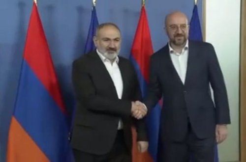 Brüsseldə Şarl Mişellə Nikol Paşinyan arasında görüş başladı - VİDEO