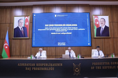 Bakı şəhər prokurorluğunun 2023-cü ilin I yarımilinə həsr olunmuş əməliyyat müşavirəsi keçirilib