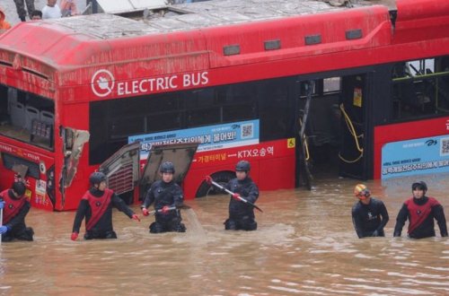 Cənubi Koreyada yağan güclü yağışlar 35 nəfərin həyatına son qoydu