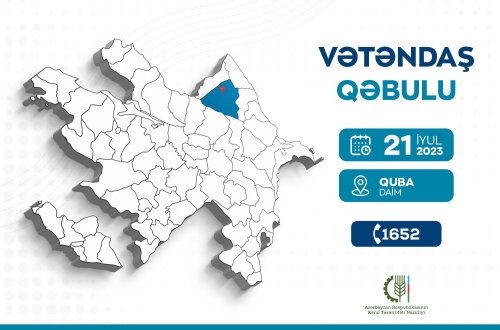 Nazir Məcnun Məmmədov Qubada vətəndaşları qəbul edəcək