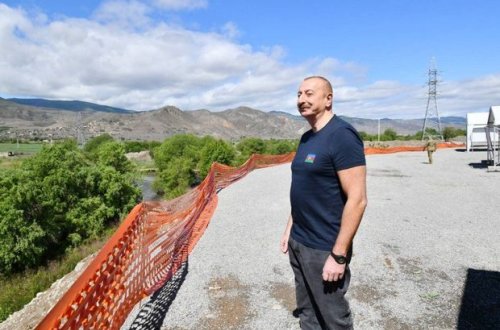 İlham Əliyev Şuşa rayonunda səfərdədir