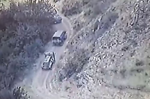 Erməni separatçıların qanunsuz hərbi daşımalarını Rusiya sülhməramlıları müşayiət edirlər - VİDEO