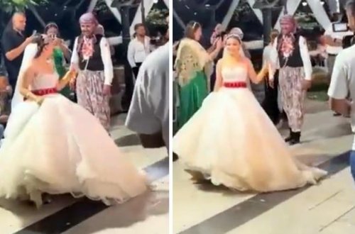 Toyda biabırçılıq - Gəlin bəyin boynuna kəndir bağlayıb gəzdirdi – VİDEO