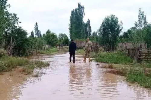 Qırğızıstanda onlarla evi su basıb