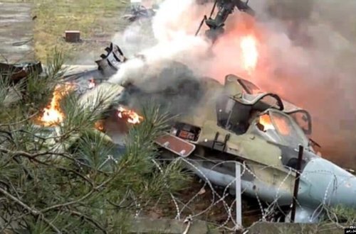 Ukrayna Baxmut istiqamətində Rusiyaya məxsus helikopteri vurub