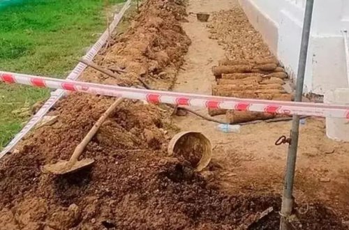 Məktəbin həyətində minlərlə partlamamış hərbi sursat tapılıb