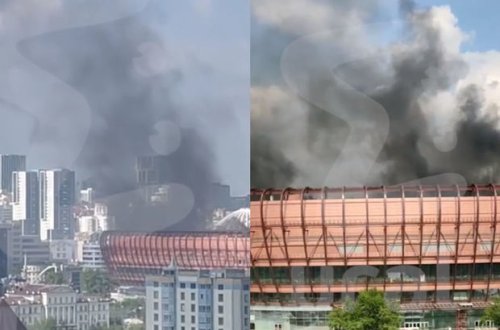 Yekaterinburqda buz meydançası yanır - VİDEO