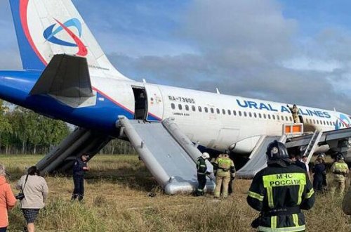 Rusiyada sərnişin təyyarəsi əkin sahəsinə məcburi eniş etdi