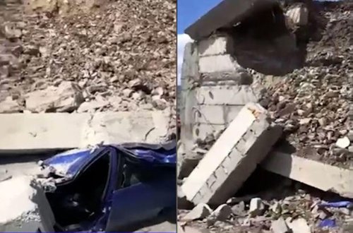 Video çəkdiyi zaman qız beton plitənin altında qalaraq öldü - FOTO