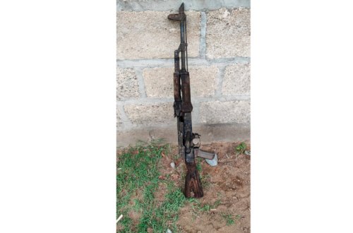 Ağdaşda su kanalından “Kalaşnikov” avtomatı tapılıb