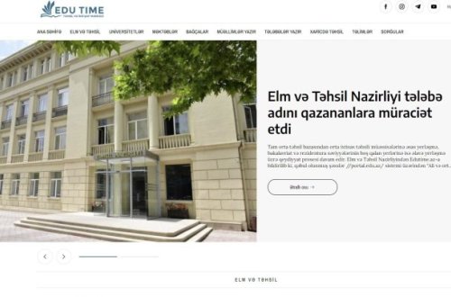 Yeni təhsil portalı fəaliyyətə başladı-Edutime.az