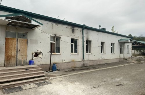 Lokal antiterror tədbirləri zamanı Şuşada zərərsizləşdirilmiş erməni postu (FOTO)