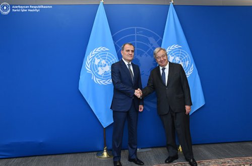 Bayramov Quterreş ilə görüşdü - Fotolar