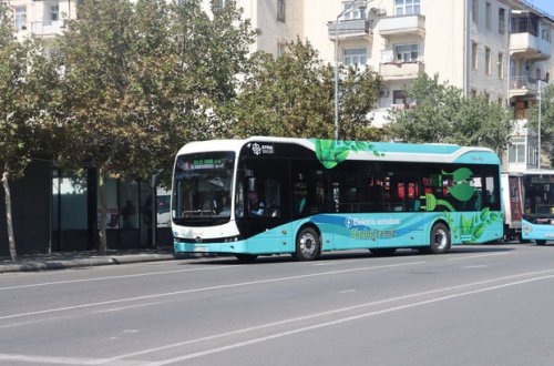 Bakıda ilk elektrik mühərrikli avtobus xəttə buraxılıb