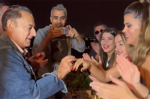 Özündən 40 yaş kiçik xanımla evlənir - Video