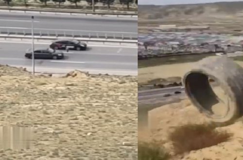 Bakıda yeniyetmələrin təhlükəli əyləncəsi (VİDEO)