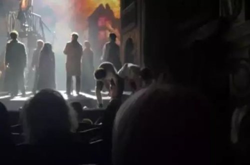 Les Misérables musiqilinə basqın etdilər və pankart açdılar