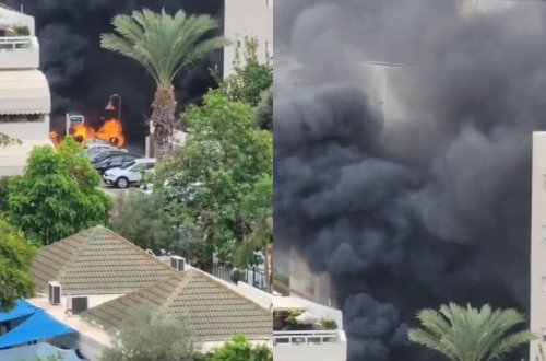 İsrailin Aşdod şəhəri raket atəşinə tutulub: Xəsarət alanlar var - VİDEO