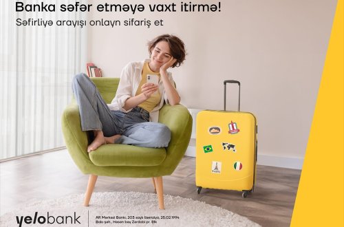 Banka səfər etmə, səfirlik arayışını Yelo App vasitəsilə sifariş et
